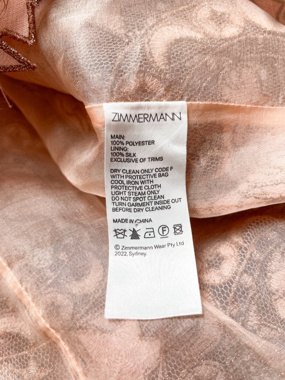 Zimmermann Celestial Zodiac Lace Mini Dress Lipstick Pink Size 0 US 4 - Picture 10 of 16